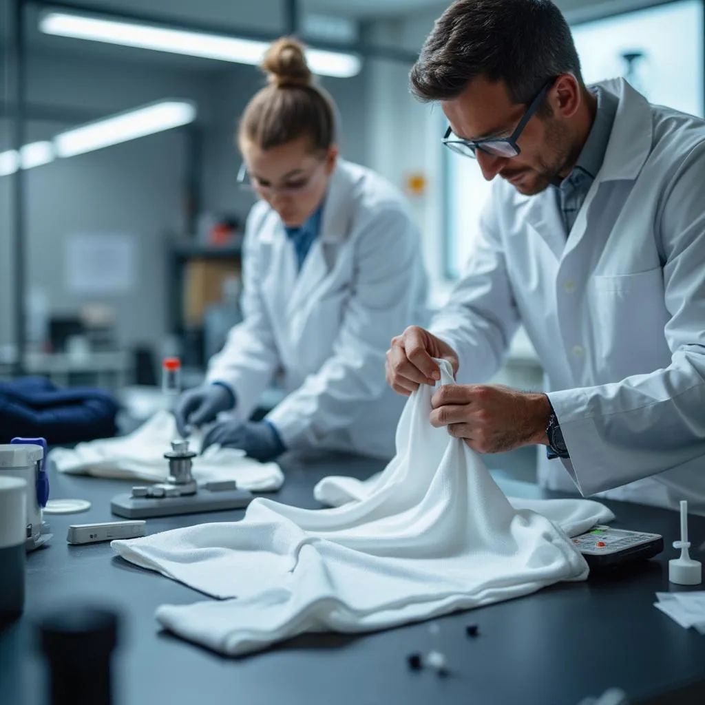 Testování materiálů v laboratoři